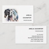 Schöne Pferde im Wasser Visitenkarte (Vorne/Hinten)