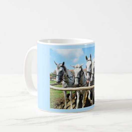 Schöne Pferde Kaffeetasse (Vorderseite Links)