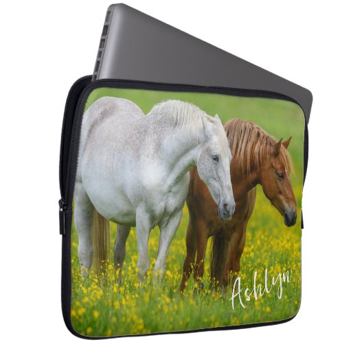 Schöne Pferde Laptopschutzhülle (Vorne Rechts)