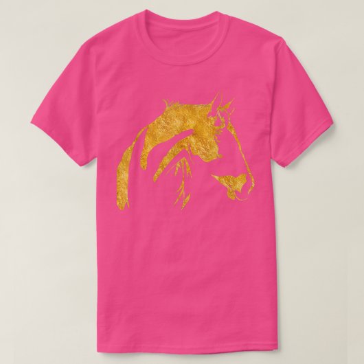Schöne Pferde Männer Gold T-Shirt (Design vorne)