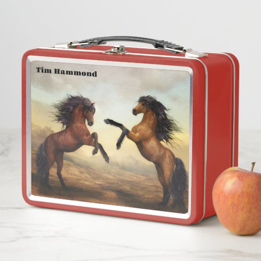 Schöne Pferde Metall Brotdose (Beispiel)