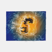 Schöne Pferde mit einem Herzen gemacht vom Wasser Fleecedecke (Vorderseite (Horizontal))