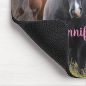 Schöne Pferde mit Namen Mousepad (Ecke)