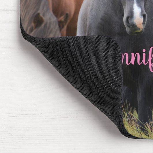 Schöne Pferde mit Namen Mousepad (Ecke)