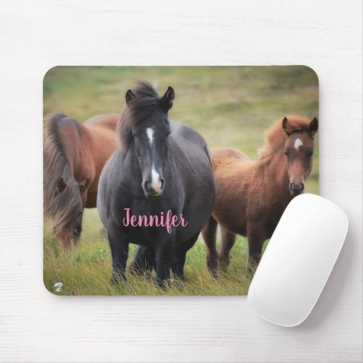 Schöne Pferde mit Namen Mousepad (Mit Mouse)