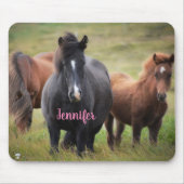 Schöne Pferde mit Namen Mousepad (Vorne)