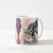 Schöne Pferde Ranch Western Kaffee Tasse, Cup Kaffeetasse (VorderseiteRechts)