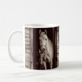 Schöne Pferde & Rustikaler Braun Kaffeetasse (Links)