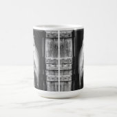 Schöne Pferde & Stall Schwarz und Weiß Kaffeetasse (Mittel)