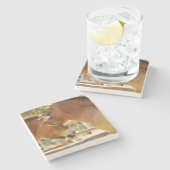 Schöne Pferde Steinuntersetzer (Seitenansicht)