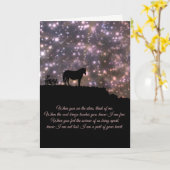 Schöne Pferde-und Gedicht-Beileids-Karte Karte (Gelbe Blume)