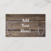 Schöne Pferde und rustikale Barnistenkarte Visitenkarte (Rückseite)