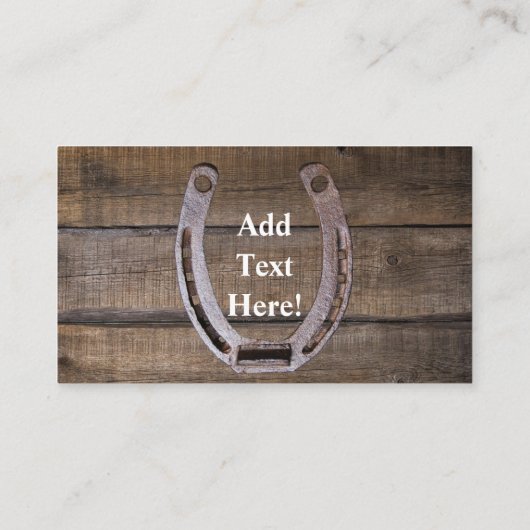 Schöne Pferde und rustikale Barnistenkarte Visitenkarte (Rückseite)