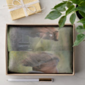 Schöne Pferde und rustikaler Stall Seidenpapier (Geschenk)