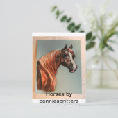 Schöne Pferde von Jugendlichen Postkarte (Stehend Vorderseite)