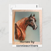 Schöne Pferde von Jugendlichen Postkarte (Vorne/Hinten)