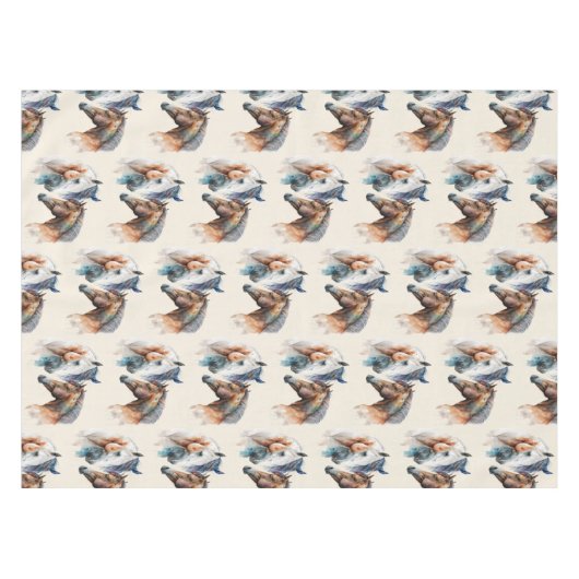 Schöne Pferde Western Boho Style Gemustert Tischdecke (Vorderseite (Horizontal))