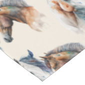 Schöne Pferde Western Boho Style Gemustert Tischdecke (Schrägansicht)