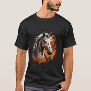 schöne Pferdeabbildungen Herbst Wilder Geist T-Shirt