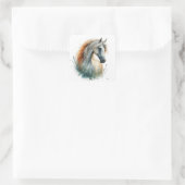 Schöne Pferdekleber Quadratischer Aufkleber (Tasche)