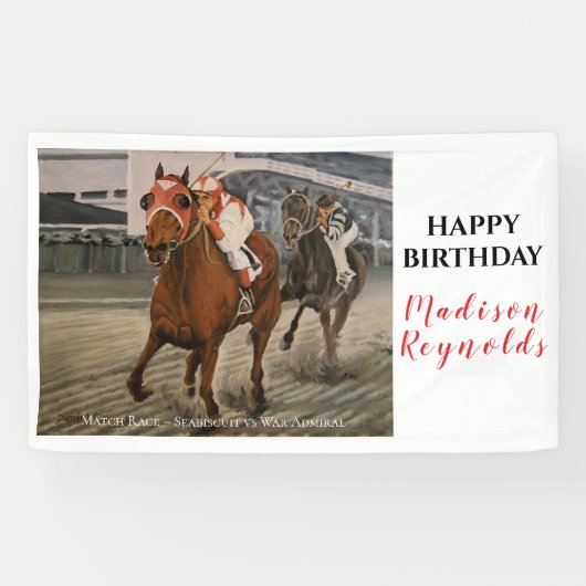 Schöne Pferdeschlittenbesitzer im klassischen Renn Banner (Horizontal)