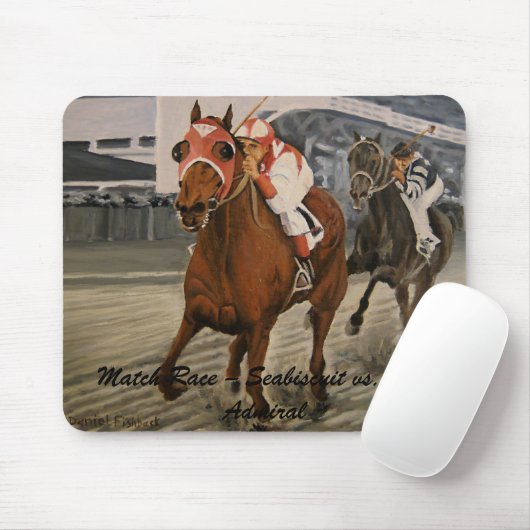 Schöne Pferdeschlittenbesitzer im klassischen Renn Mousepad (Mit Mouse)