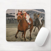 Schöne Pferdeschlittenbesitzer im klassischen Renn Mousepad (Mit Mouse)