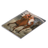 Schöne Pferdeschlittenbesitzer im klassischen Renn Notizblock (Linke Seite)