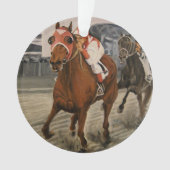 Schöne Pferdeschlittenbesitzer im klassischen Renn Ornament (Vorderseite)