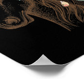 Schöne Pferdeschlittenkunst für Tierfreunde Poster (Ecke)