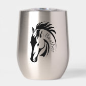 Schöne Pferdewärme Wine Tumbler (Vorderseite)