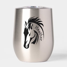 Schöne Pferdewärme Wine Tumbler