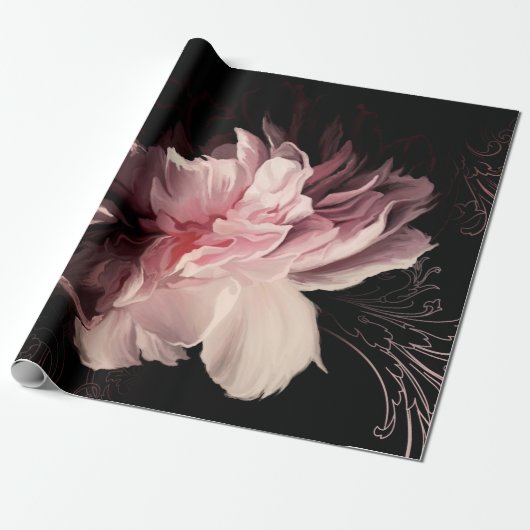 Schöne Pfingstrose Geschenkpapier (Ungerollt)