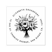 Schöne Pfingstrosen-Blumenstrauß-Adresse Permastempel (Design)