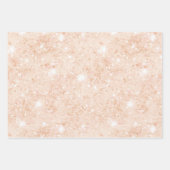 Schöne Pfirsich-Baby-Blau-Faux-Glitter-Brautjungfe Geschenkpapier Set (Vorderseite 2)