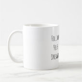 Schöne Pfirsich-Blütenträume Schwarze Dame Kaffeetasse (Links)