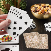 Schöne Pfirsich-Braun Leopardendruck Sei mutig Spielkarten (In Situ)