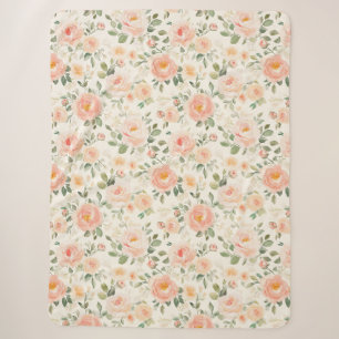 Schöne Pfirsichblumen   Sherpadecke