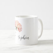 Schöne Pfirsichblüte Kaffeetasse (VorderseiteRechts)