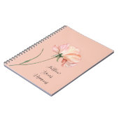 Schöne Pfirsichblüte Notizblock (Linke Seite)