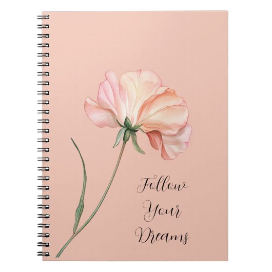 Schöne Pfirsichblüte Notizblock (Vorderseite)