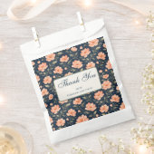 Schöne Pfirsichblüten auf Navyblau Geschenktütchen (Ausgeschnitten)