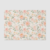 Schöne Pfirsichblüten-Brautdusche Seidenpapier (Vorderseite)