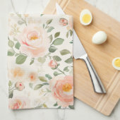 Schöne Pfirsichblüten Brautparty Geschirrtuch (Viertel Falte)