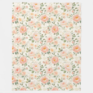 Schöne Pfirsichblüten   Fleecedecke