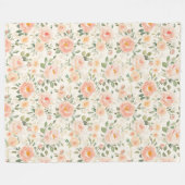 Schöne Pfirsichblüten Fleecedecke (Vorderseite (Horizontal))