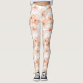 Schöne Pfirsichblüten Geburtstag Leggings (Vorderseite)