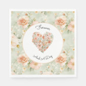 Schöne Pfirsichblüten Hochzeit Serviette (Vorderseite)
