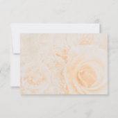 Schöne pfirsichcreme Rose Hochzeit RSVP Karte (Rückseite)