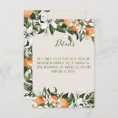 Schöne Pfirsiche und farbenfrohe Folientöne Begleitkarte (Vorne/Hinten)